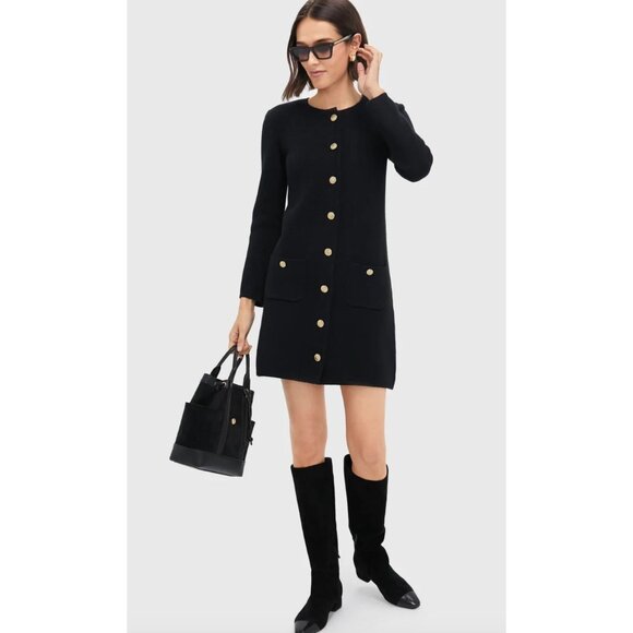 Tuckernuck Alex Mill Black Stella Paris Cardigan Dress Size Small